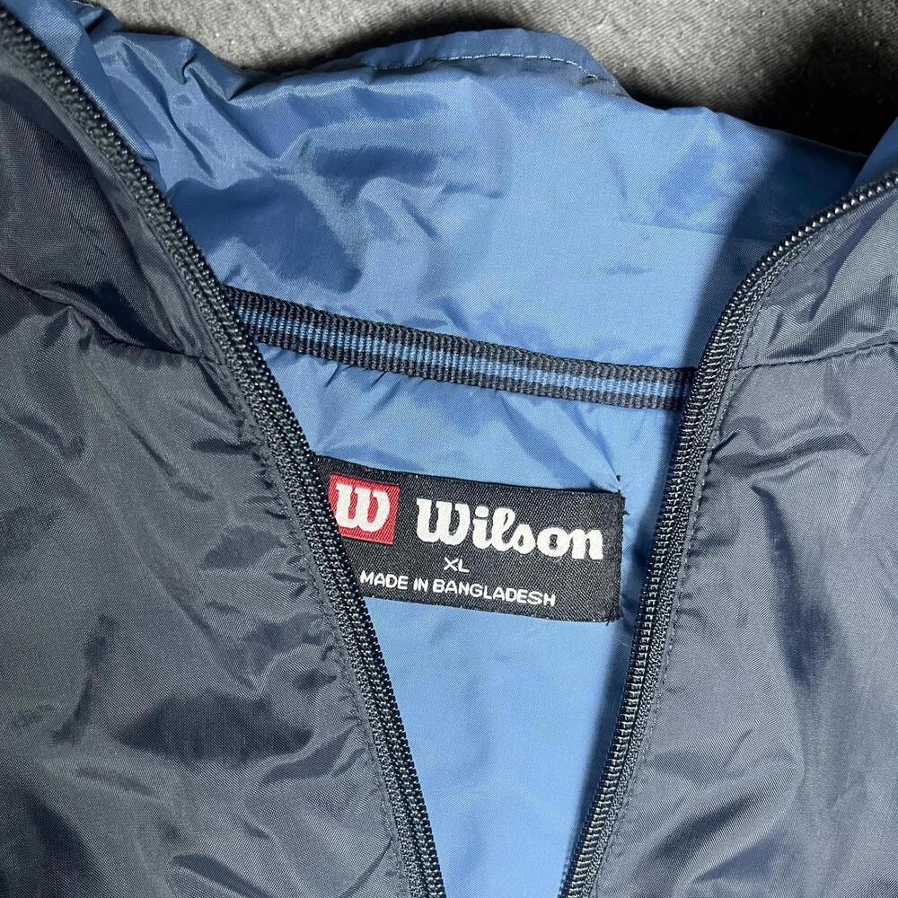 Wilson Men's Golf Windbreaker Jacket XL Black with Blue Trim Mens size XL - Picture 4 of 7
